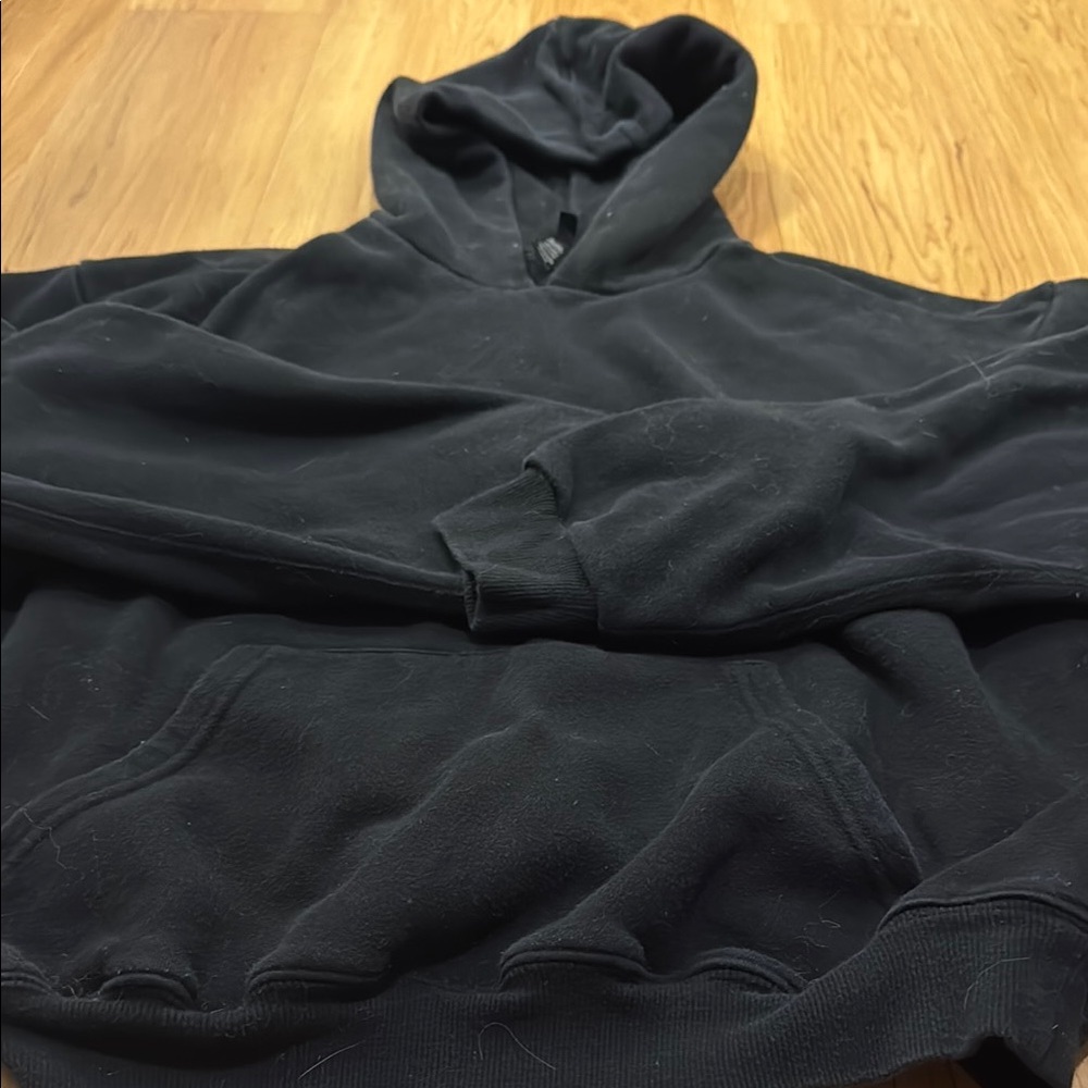 SET of Skims Cotton Fleece Classic Hoodie and Sweats Onyx - Picture 6 of 13